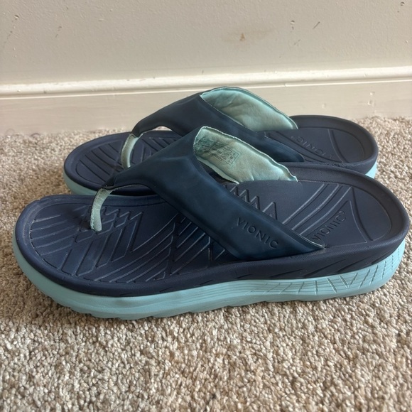 Vionic Restore All Gender Recovery Sandal Women’s Size 10 Men’s Size 8 Navy Blue - Picture 3 of 7